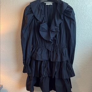 Elegant Black Ruffle Dress